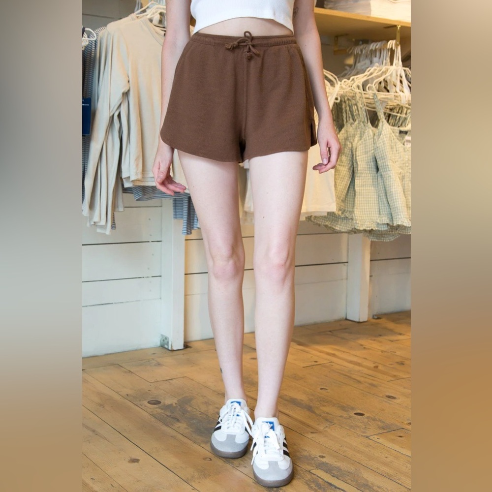 Brandy Melville brown thermal shorts